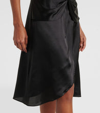 Nina Ricci Gathered halterneck satin minidress