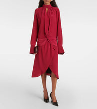 Nina Ricci Gathered silk crêpe midi dress