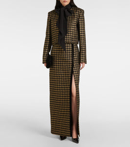 Nina Ricci Houndstooth lam√É¬© tweed jacket