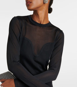 Nina Ricci Mesh semi-sheer maxi dress