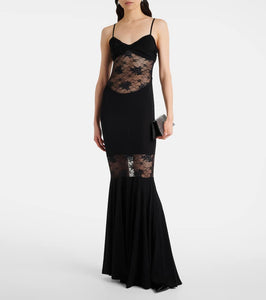 Nina Ricci Paneled lace gown