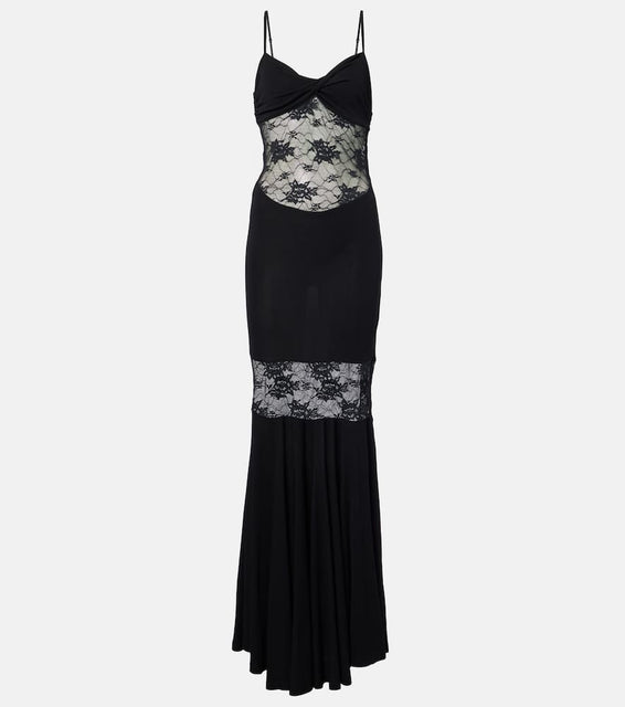 Nina Ricci Paneled lace gown