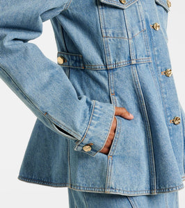 Nina Ricci Peplum denim jacket