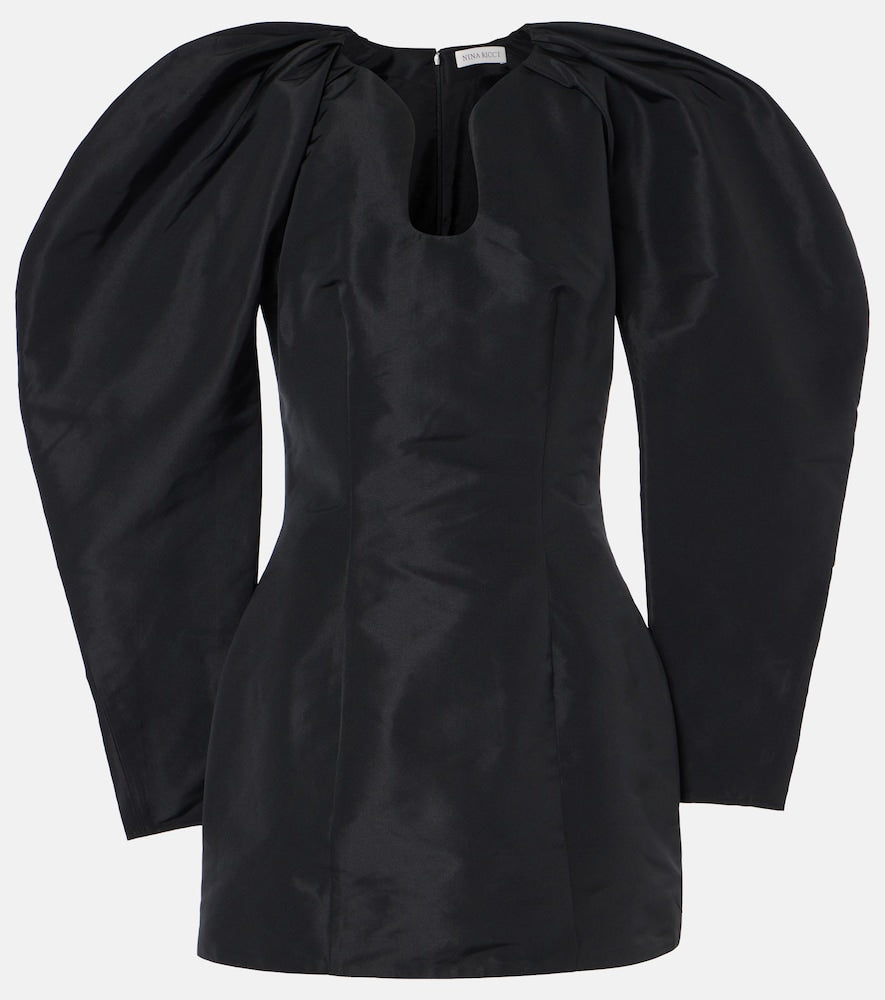 Nina Ricci Pleated taffeta minidress. Nina Ricci 褶皱塔夫绸迷你连衣裙