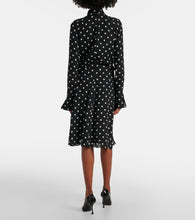 Nina Ricci Polka-dot gathered midi dress
