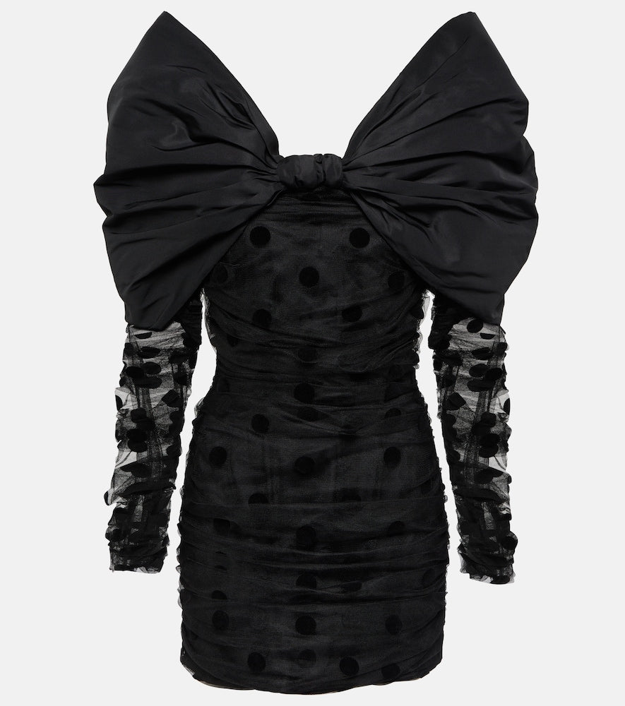 Nina Ricci Polka-dot tulle minidress. Nina Ricci 波点薄纱迷你连衣裙