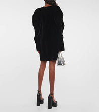 Nina Ricci Puff-sleeve velvet minidress