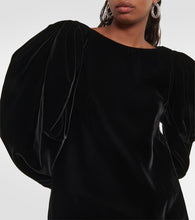 Nina Ricci Puff-sleeve velvet minidress