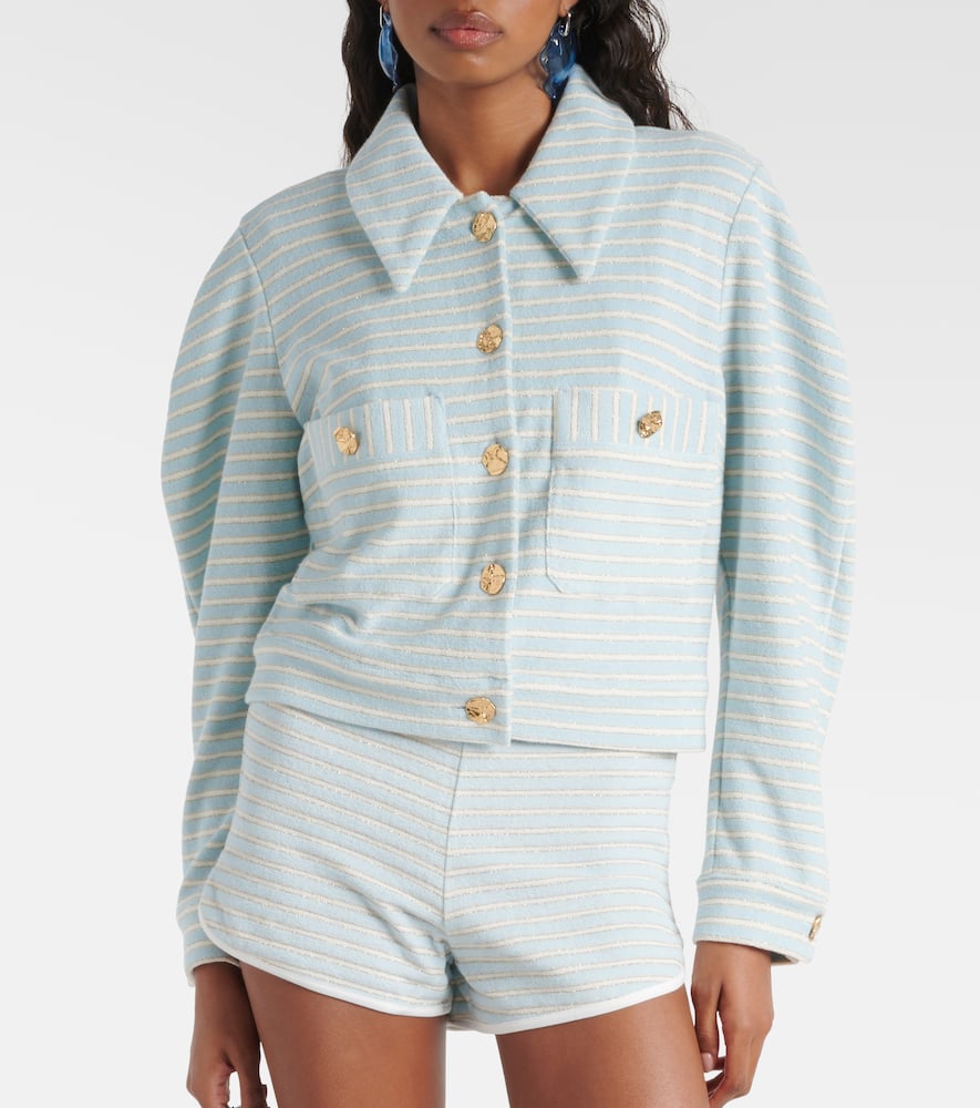 Nina Ricci Striped cotton blend jacket