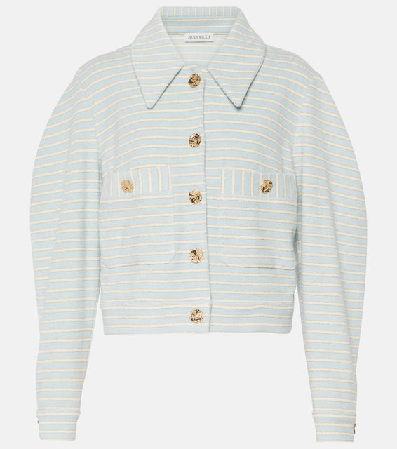 Nina Ricci Striped cotton blend jacket