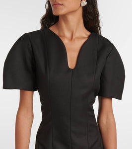 Nina Ricci Wool gabardine midi dress