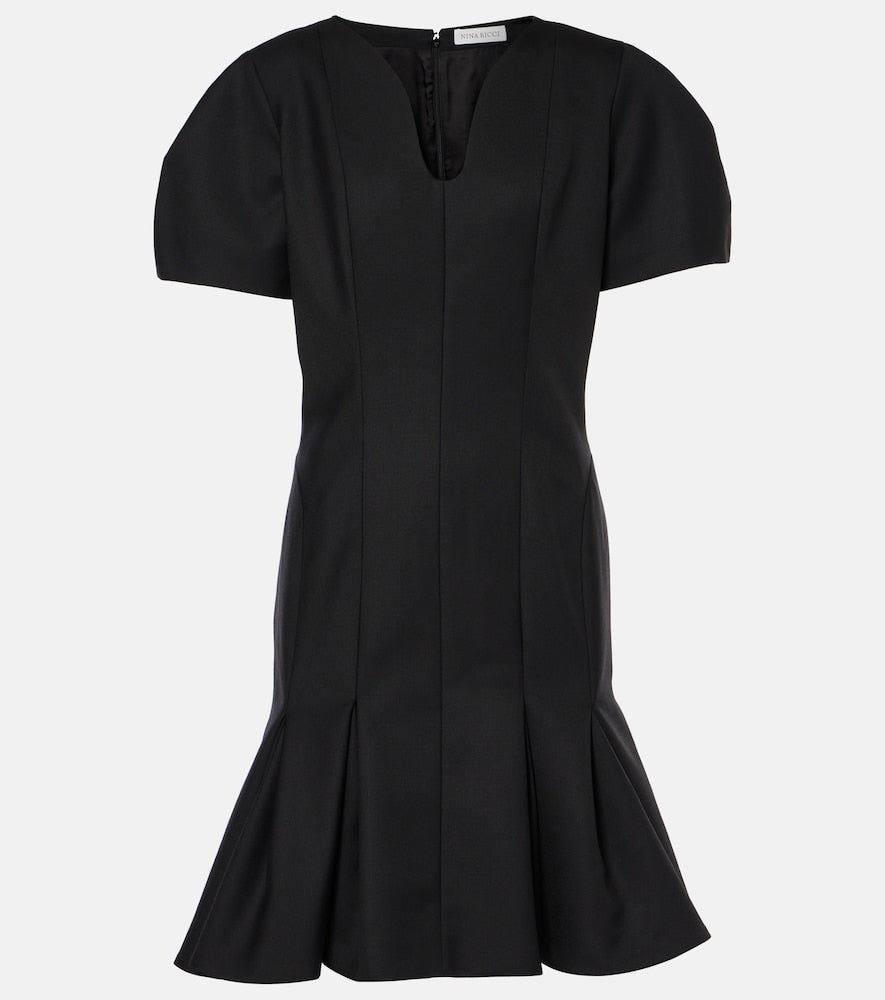 Nina Ricci Wool gabardine midi dress. Nina Ricci 羊毛华达呢中长连衣裙