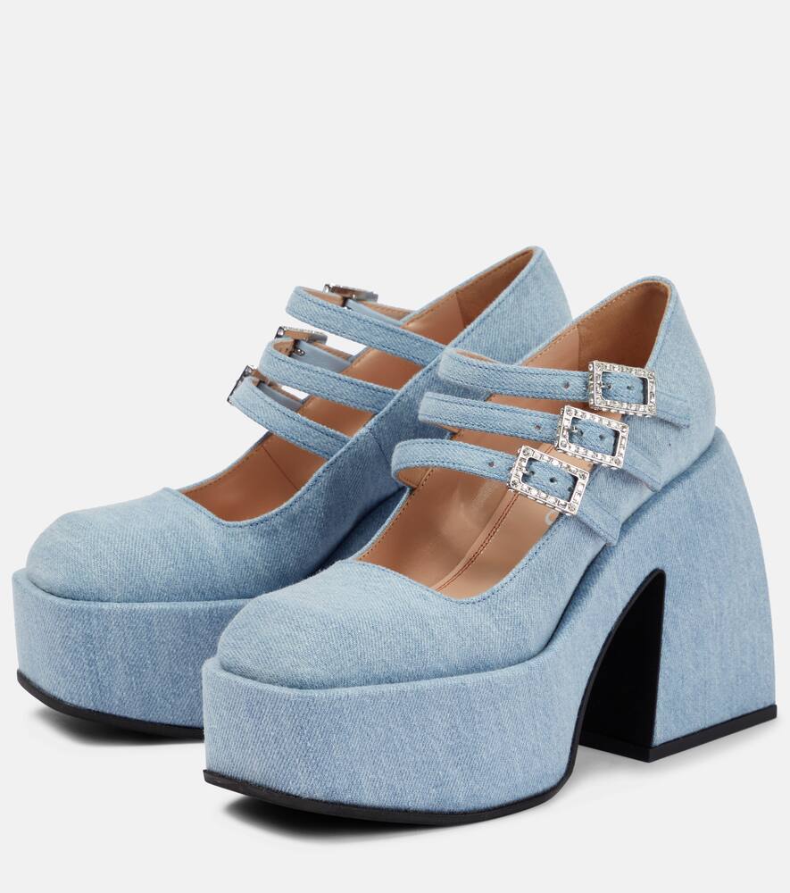 Nodaleto Bulla Marietta denim platform pumps
