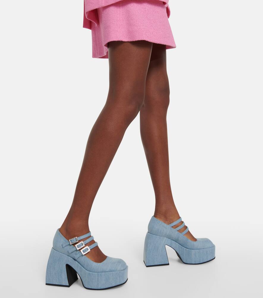 Nodaleto Bulla Marietta denim platform pumps