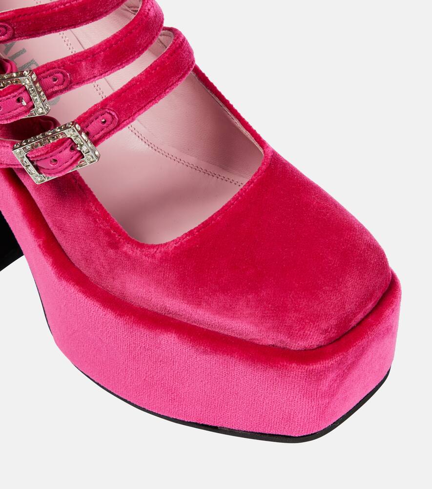 Nodaleto Bulla Marietta velvet platform pumps