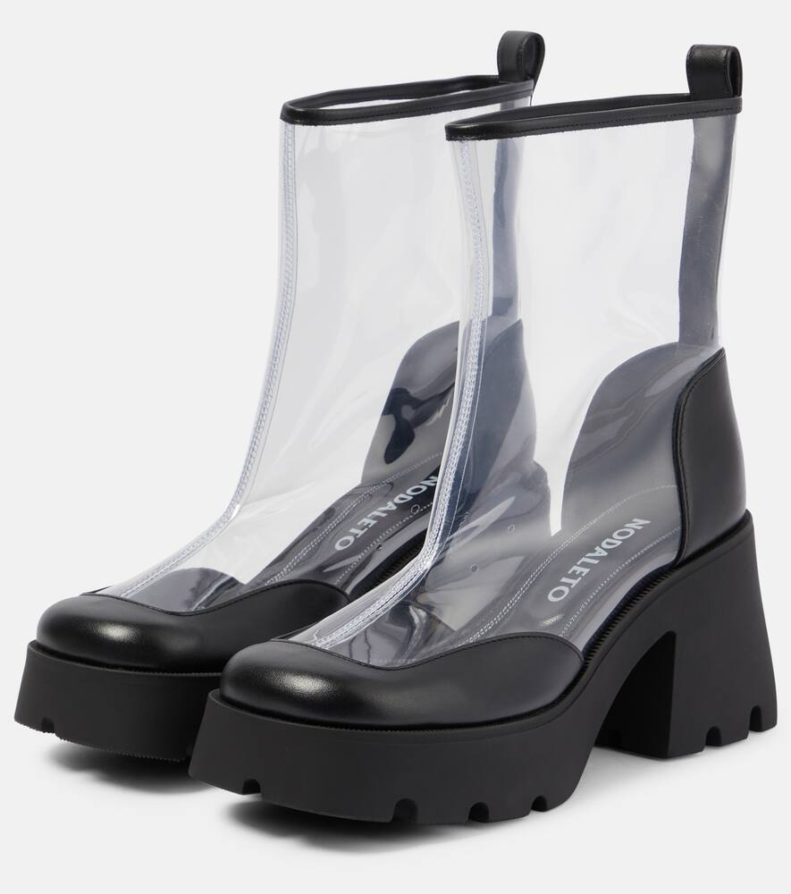 Nodaleto Bulla Rainy leather-trimmed PVC ankle boots