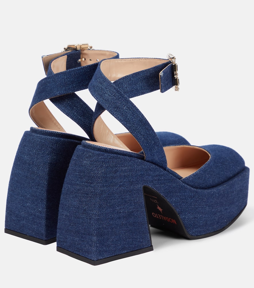 Nodaleto Bulla Sofia denim platform pumps