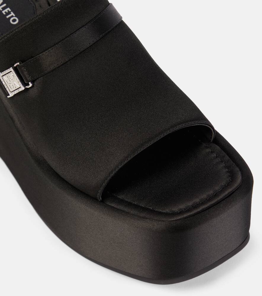 Nodaleto Bulla Yelena satin platform slides