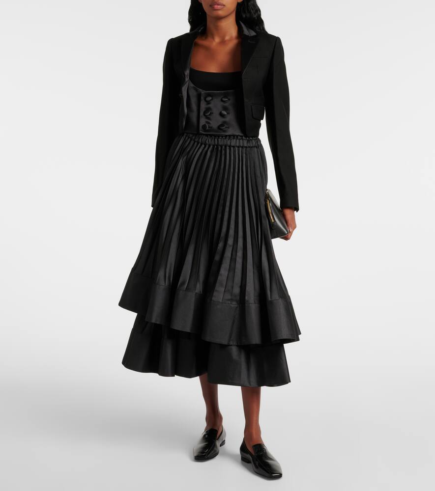 Noir Kei Ninomiya Cropped wool, mohair, and silk jacket