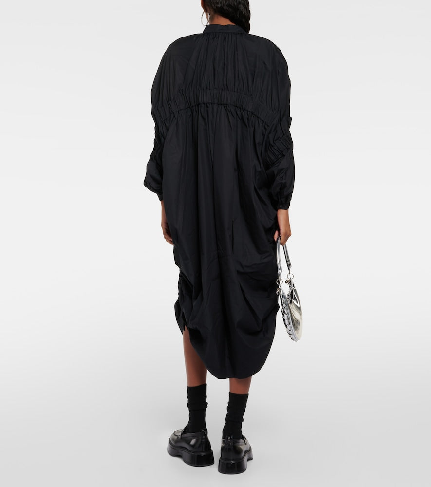 Noir Kei Ninomiya Draped cotton midi dress