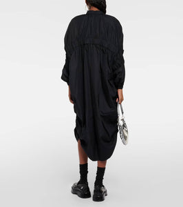 Noir Kei Ninomiya Draped cotton midi dress