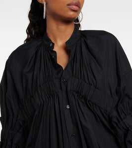 Noir Kei Ninomiya Draped cotton midi dress