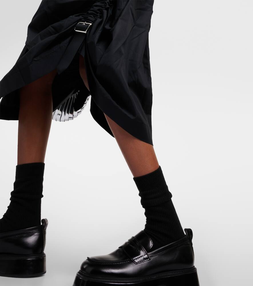 Noir Kei Ninomiya Draped cotton midi dress