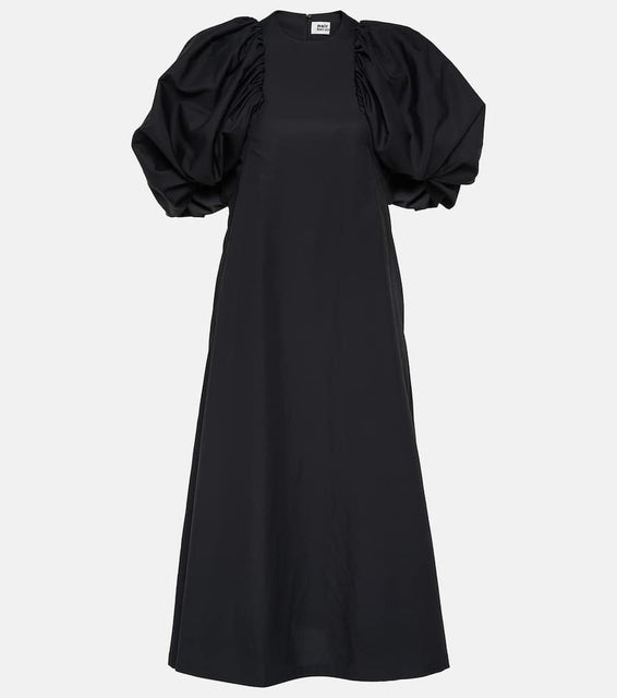 Noir Kei Ninomiya Puff-sleeve cotton poplin maxi dress
