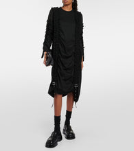 Noir Kei Ninomiya Ruched cotton midi dress