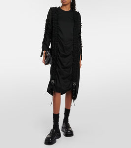 Noir Kei Ninomiya Ruched cotton midi dress