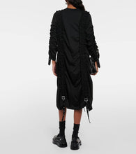 Noir Kei Ninomiya Ruched cotton midi dress