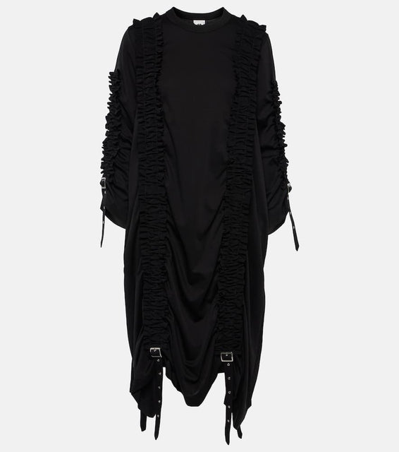 Noir Kei Ninomiya Ruched cotton midi dress