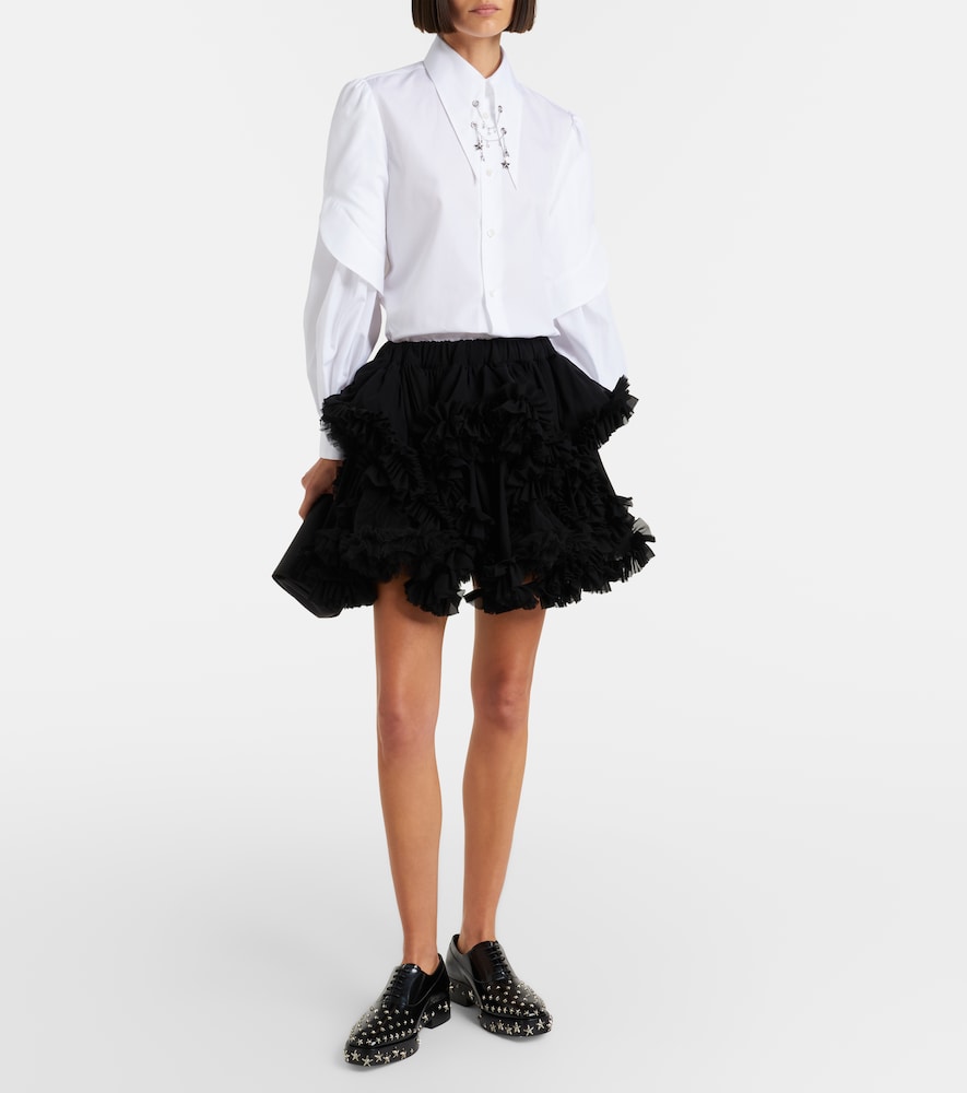 Noir Kei Ninomiya x Jimmy Choo embellished leather Oxford shoes