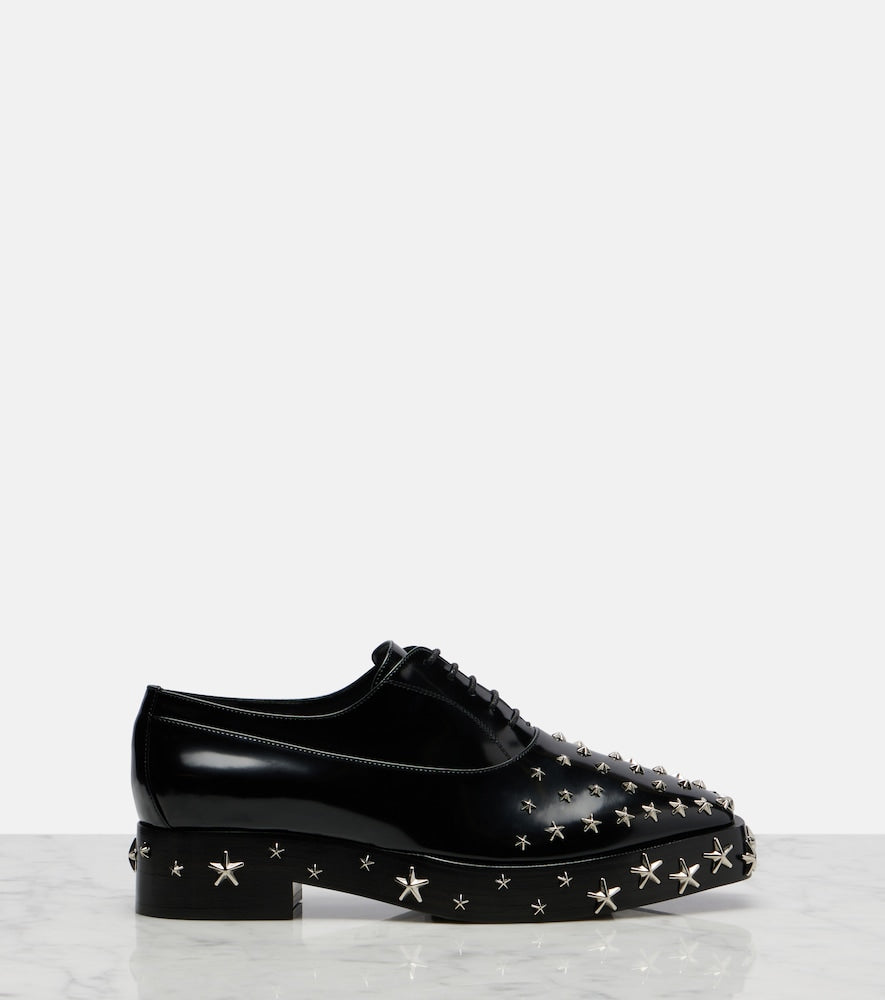 Noir Kei Ninomiya x Jimmy Choo embellished leather Oxford shoes