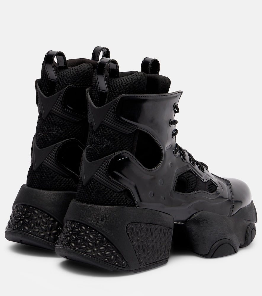 Noir Kei Ninomiya x Reebok cutout platform ankle boots