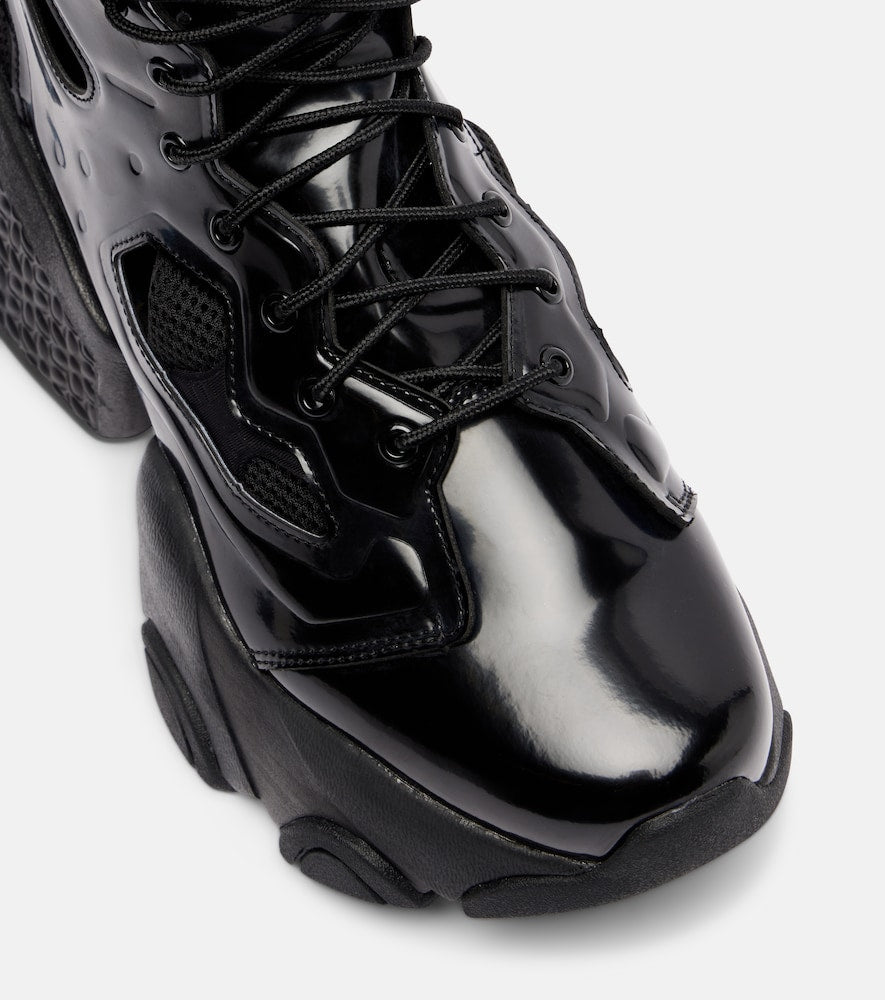 Noir Kei Ninomiya x Reebok cutout platform ankle boots