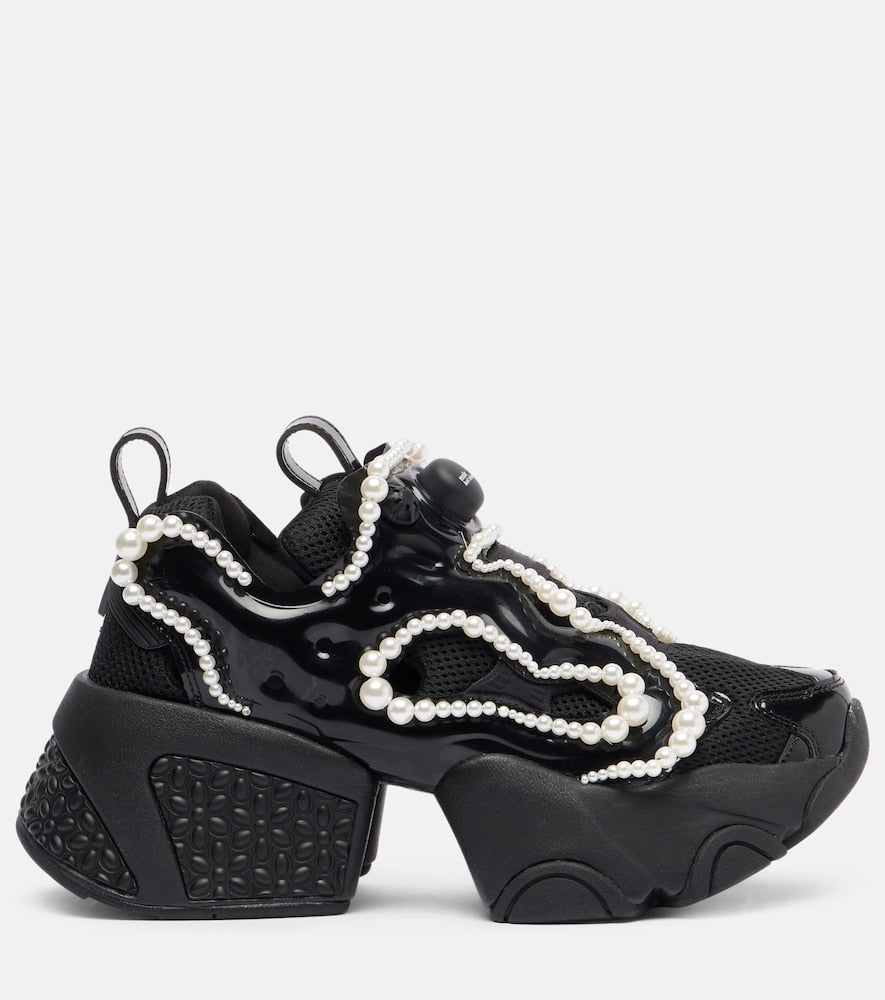 Noir Kei Ninomiya x Reebok embellished platform sneakers