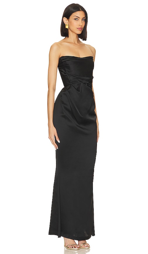 Nookie Emelie Strapless Gown in Black