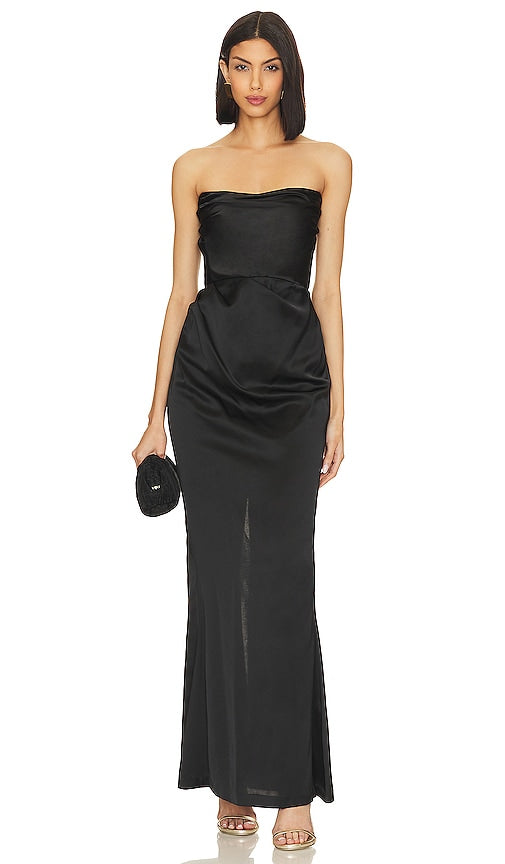 Nookie Emelie Strapless Gown in Black - Robe bustier Nookie Emelie en noir - Nookie Emelie 黑色抹胸礼服 - Trägerloses Kleid von Nookie Emelie in Schwarz - Nookie Emelie 스트랩리스 가운 블랙 색상 - Abito senza spalline Nookie Emelie in nero