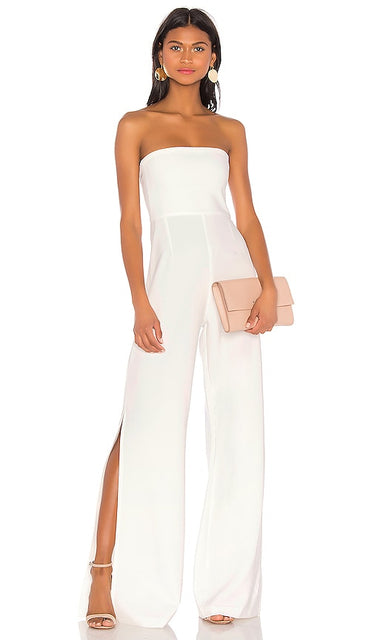Nookie Glamour Jumpsuit in White - Combinaison Glamour Nookie en blanc - Nookie Glamour 白色连身裤 - Nookie Glamour Jumpsuit in Weiß - Nookie Glamour 점프수트 화이트 색상 - Tuta Nookie Glamour in bianco