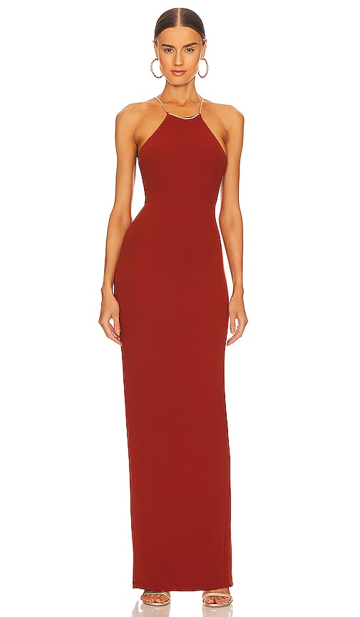 Nookie Lexi Chain Gown in Rust - Robe à chaîne Nookie Lexi en rouille - Nookie Lexi 铁锈色链条礼服 - Nookie Lexi Kettenkleid in Rost - Nookie Lexi 체인 드레스 - Abito a catena Nookie Lexi color ruggine