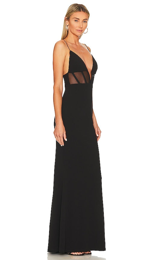 Nookie Sade Mesh Gown in Black