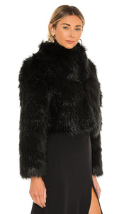 Nookie Tatiana Faux Fur Jacket in Black
