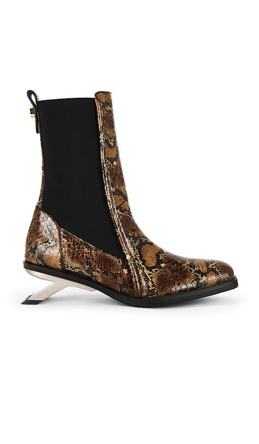Nora Lozza Chelsea Boot in Brown | Animal Print Ankle Boots for Women