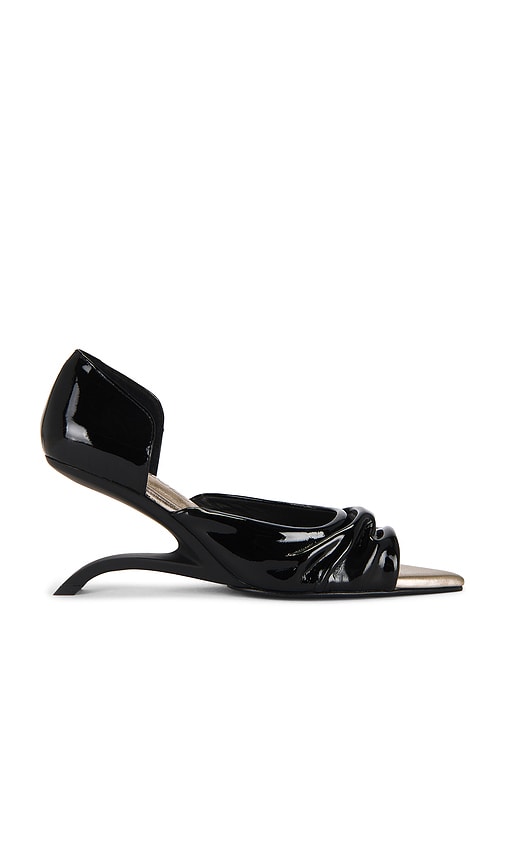 Nora Lozza High Forma Heel in Black | Black Open Toe Heels for Women
