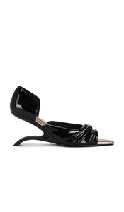 Nora Lozza High Forma Heel in Black | Black Open Toe Heels for Women