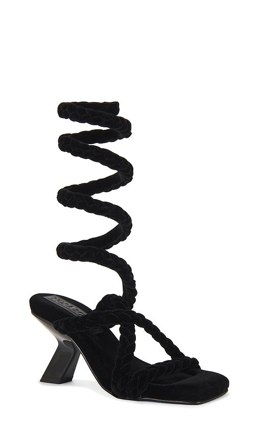 Nora Lozza Itza Trenza Sandal in Black