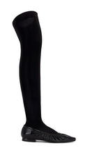 Nora Lozza Over The Knee Ballerina Boot in Black | Black Black Boots for Women