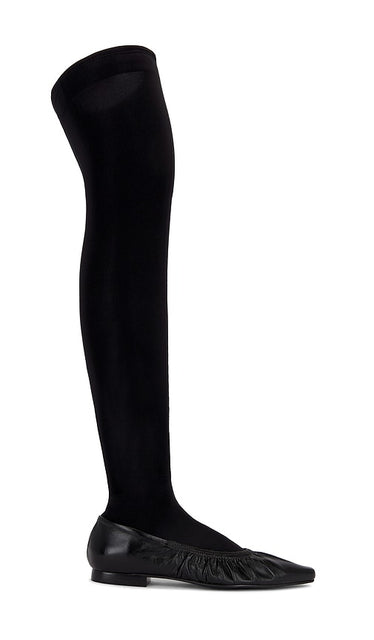 Nora Lozza Over The Knee Ballerina Boot in Black | Black Black Boots for Women