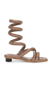 Nora Lozza Roma Sandal in Brown | Cocoa Strappy Sandals for Women